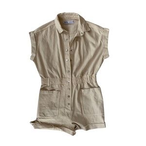 Large zara denim romper